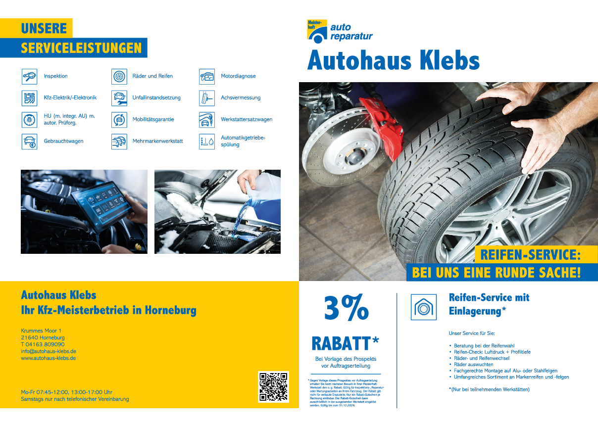 Werkstattprospekt von Autohaus Klebs Bild von Werkstattprospekt von Autohaus Klebs